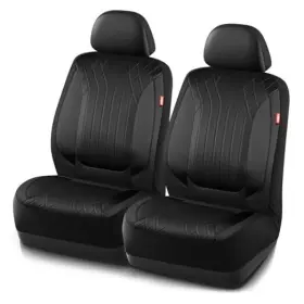 Road Comforts 190727189086 Car Seat Covers Leather With Quilting Design Waterproof Black