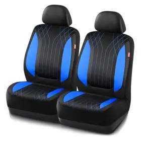 Road Comforts Rm-sc03-blue4 Car Seat Covers Leather With Quilting Design Waterproof Blue
