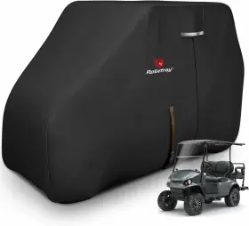 Rosefray Rose-300d-golf-blk-xl-hx Waterproof Golf Cart Cover For Fit 4 2 Passenger -xl Black Rosefray Rose-300d-golf-blk-xl-hx Waterproof Golf Cart Cover For Fit 4 2 Passenger -xl Black