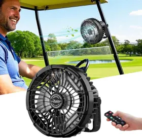 Roykaw Rg-0545 Golf Cart Fan 10400 Mah Rechargeable Battery Powered 24 Hrs Work