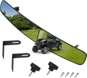 Runqin 445036778746 Golf Cart Rearview Mirror - 16.5 Inch Long And Wide Panoramic Hd Clear C