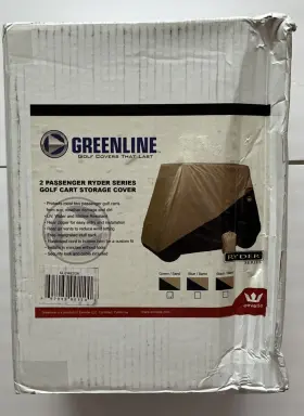 Ryder Glcr02gra Universal Heavy Duty 2 Passenger Golf Car Cart Cover Green/sand Greenline