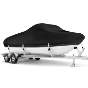 Rzkhdzhm Bkgy-1719 Boat Cover 17-19 Ft Waterproof 17ft-19ft Length Beam Width 115ftft Black-gray