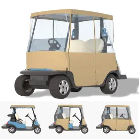 Santiano 739768028451 Golf Cart Cover For 2 Seater Driving Use 4 Sides Rolled Up Waterproof Wi