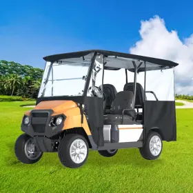 Santiano 747515999978 All-weather 4-seater Golf Cart Cover Heavy-duty 900d Oxford And Clear