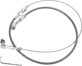 Sbulhia 762503682892 24 Inch Stainless Braided Throttle Cable Kit Adjustable Accelerator Cables With Alu Sbulhia 762503682892 24 Inch Stainless Braided Throttle Cable Kit Adjustable Accelerator Cables With Alu
