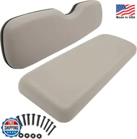 Scitoo 840366410873 Golf Cart Rear Seat Cushion Stone Leather Replacement Back Pad
