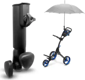 Serenelife 842893133584 Golf Push Cart Umbrella Holder - Trolley One Size Black