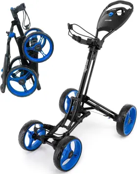 Serenelife 842893184180 Foldable Golf Cart Push-pull With Belt And Rear Brake