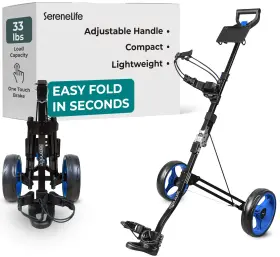 Serenelife B08jzbhf5b Golf Push Pull Cart With Scorecard Holder Adjustable Handle Foldable