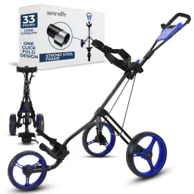 Serenelife B0f6fnf7t2 Golf Push Pull Cart Lightweight Foldable Bag Holder Adjustable
