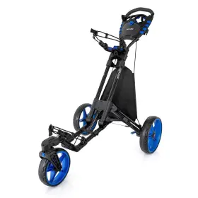 Serenelife Slgz48-blue Foldable 3-wheel Golf Push Cart Upper And Lower Brackets - Blue