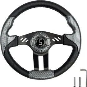 Shu-ran 745526400179 Golf Cart Steering Wheel Fit Club Car Ezgo Yamaha 12.5 Inch /320mm Universal Ca