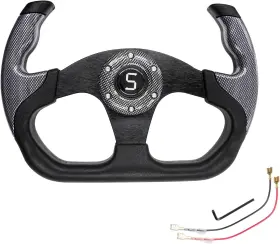 Shu-ran 774182116001 Universal 12.7 Inch Golf Cart Steering Wheel - Compatible With Club Car Ds Preceden