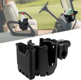 Sikiwagz 706500926757 Universal Golf Cart Cup Holder With Phone For Ezgo Club Car Black