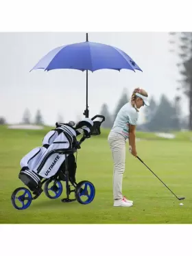 Slickblue 629721798616 3 Wheels Folding Golf Push Cart With Seat Scoreboard And Adjustable Handle Blue Slickblue 629721798616 3 Wheels Folding Golf Push Cart With Seat Scoreboard And Adjustable Handle Blue