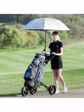 Slickblue 629721798838 Foldable 3 Wheel Golf Pull Push Cart Trolley Slickblue 629721798838 Foldable 3 Wheel Golf Pull Push Cart Trolley