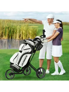 Slickblue 629721799491 Folding 3 Wheels Golf Push Cart With Brake Scoreboard Adjustable Handle Grey Slickblue 629721799491 Folding 3 Wheels Golf Push Cart With Brake Scoreboard Adjustable Handle Grey