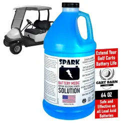 Spark 198168459461 Golf Cart Battery Restore Liquid Solution - Repair 64oz Blue