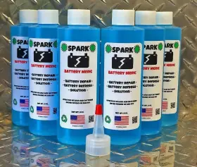 Spark 455582 Golf Cart Battery Restore Liquid Solution Repair 6 8 Volt Ezgo Club