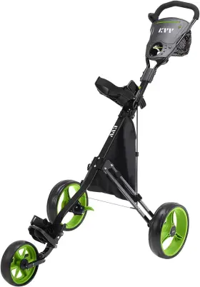 Sports 445035553573 Foldable Lightweight 3 Wheel Golf Cart With Stylish Scorecard Holder Storage Ba