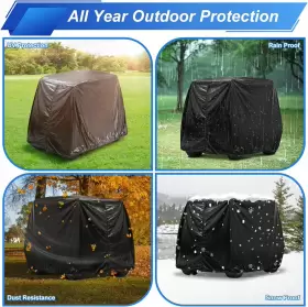 Sportyouth 705353089541 Golf Cart Cover 2 Passenger Universal Fits For Most Brand Outdoor Waterproof