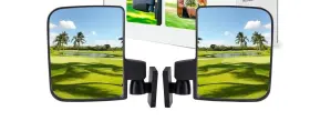 Stripebird 00028-d 2 Golf Cart Mirrors No Drilling Side Mirror Universal For Yamaha Club Car Ezgo