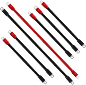 Superbobi C2-fg4q-p7fm Cable 7 Pc Set For # 2 Awg Hd Golf Cart Battery Club Car 48 Volt Wire Kit