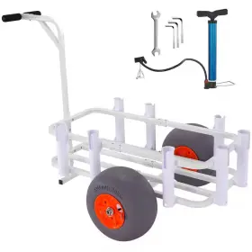 Svopes 445049766709 Beach Fishing Cart 300 Lbs. Load 2 Cu Ft Capacity Fish And Marine Steel