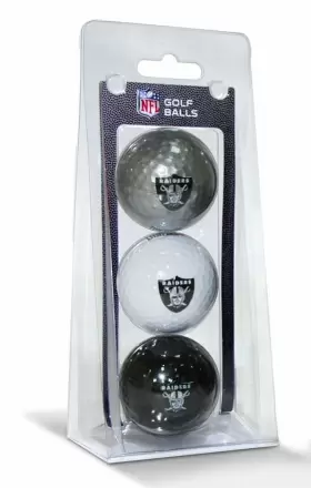 Team Golf 637556321053 Las Vegas Raiders 3 Pack Of Balls Team Golf 637556321053 Las Vegas Raiders 3 Pack Of Balls