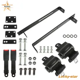 Tectech Luc4137266 2 For Passenger Ezgo Txt Club Car Ds Golf Cart Seat Belts Bracket Kit Universal