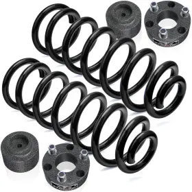 Thocac R1500-1924-3-2 3 Inch Front And 2 Rear Leveling Lift Kit Paired With 2pcs 70% Load Capacity Rea