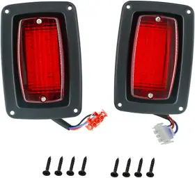 Tigerily 705353383267 Golf Cart Led Tail Light Kit Fits Club Car 1982-newer Ds Models With Lights