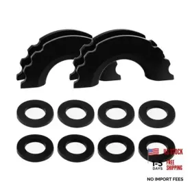 Tnaiyh Tnaiyh-car6 2pcs D Ring Shackle Isolators With 8pcs Washers Vehicle Isolator Black