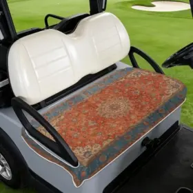 Tnkbreeze Find-wh0439-050-us53 Mandala Golf Cart Seat Covers Replacement Protector Cover Blanket Orange Red