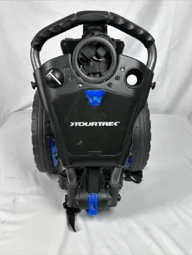 Tour Trek E863018085 Cube Blue Wheels Golf Push Cart Tour Trek E863018085 Cube Blue Wheels Golf Push Cart