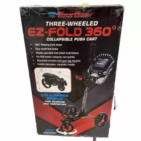 Tourgear Tg1305 New Three Wheeled Ez-fold 360 Collapsible Golf Push Cart Tourgear Tg1305 New Three Wheeled Ez-fold 360 Collapsible Golf Push Cart