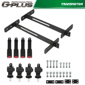 Transmotor2013 Tra542177 4 Retractable Golf Cart Seat Belts And Bracket Kit Fit For Ezgo Yamaha Club Car