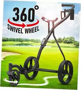 Tri-great Usa Corp. Og047402020 Golf Push Carts Cart - Swivel Front Wheel 360 Degree Rotating 1 Black Tri-great Usa Corp. Og047402020 Golf Push Carts Cart - Swivel Front Wheel 360 Degree Rotating 1 Black