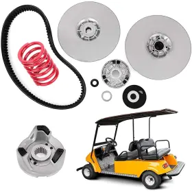 Tuntrol Tc-018 Driven Clutch Kit With Heavy Duty Spring And Aramid Drive Belt For Yamaha Golf