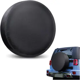 Turcee 313016296290 Spare Tire Cover Pvc Leather Rv Covers With Thickened Elastic Band And Doub