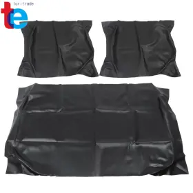 Turitrade Tr61202 Golf Cart Black Front Bottom And Backrest Cover For Club Car Ds 1982-2000.5