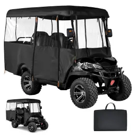 Uimoso Xczyczksh300bcvki001 Golf Cart Cover With Clear Panels For 2 2/4 Passenger Vehicles