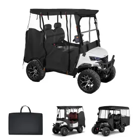 Uimoso Xczyczkshks2zqv81001 Golf Cart Cover With Transparent Full Enclosure For 2 Or Passengers