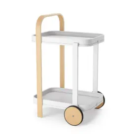 Umbra 1015392-668 Bar Carts Bellwood Bar/serving Cart Wht Natural Rectangle Durable
