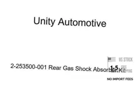 Unity Automotive 2-253500-001 Rear Gas Shock Absorber Kit