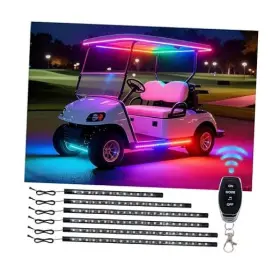 Upcorner Gcu-6 6pcs Golf Cart Underglow Led Light Kit - Rgb Multicolor Lights