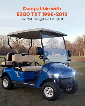 Vevor 197988150350 12 Volt Golf Cart Led Headlight Tail Light Kit For Ezgo Txt 1996-2013 Models