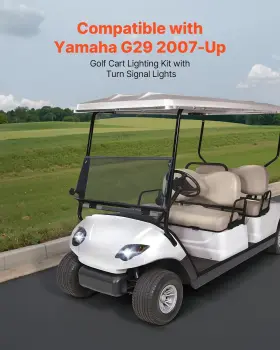 Vevor 197988152538 12v Golf Cart Led Headlight Tail Light Kit Legal Street For Yamaha G29 2007-up
