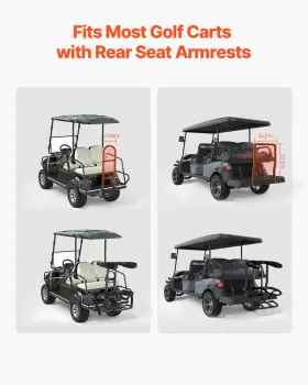 Vevor 197988527978 Upgraded Golf Cart Rear Seat Bag Holder 27.8 X 16.1 30.9 Inch Carbon Steel